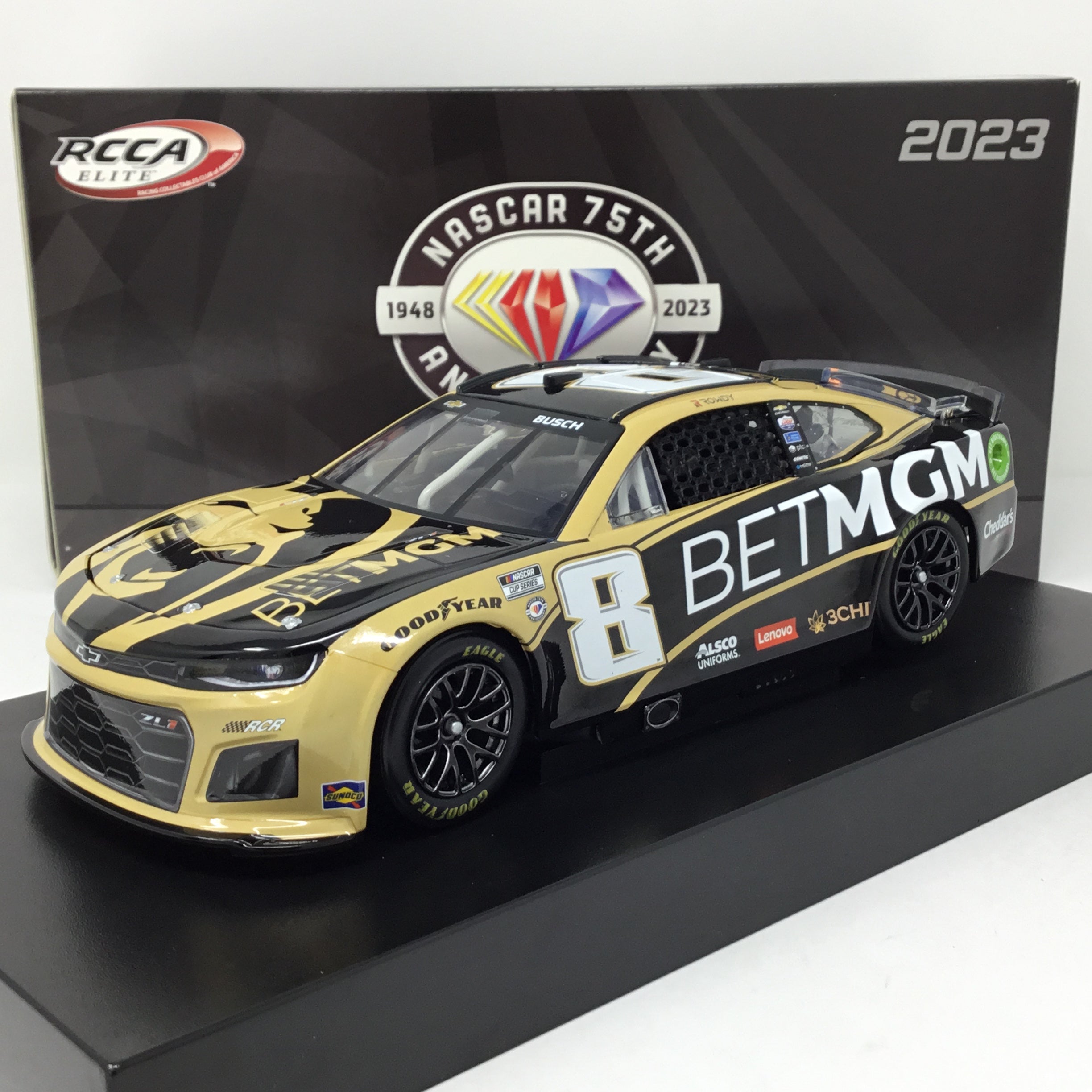 Kyle Busch 2023 BetMGM 1:24 Elite Diecast – Spoiler Diecast